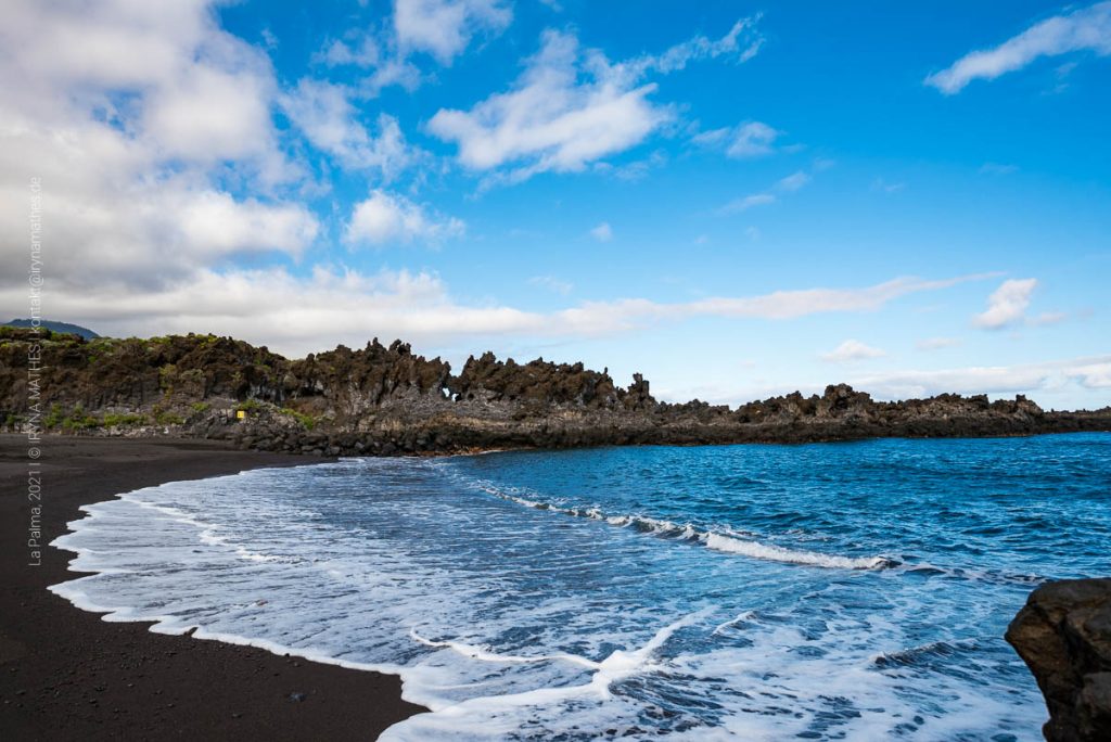 La Palma, Kanarische Insel. Küsten Landschaft